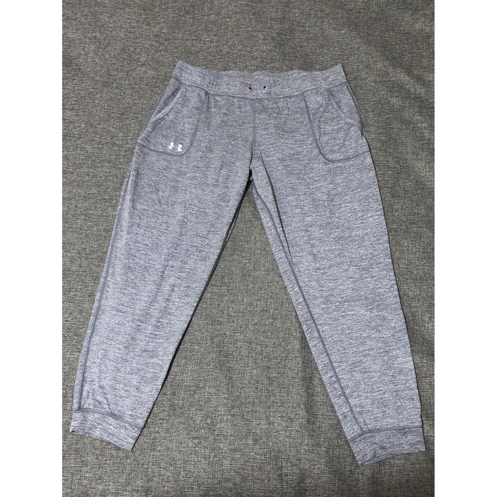 Under Armour Womens L Jogger Pants Gray Heathered Activewear